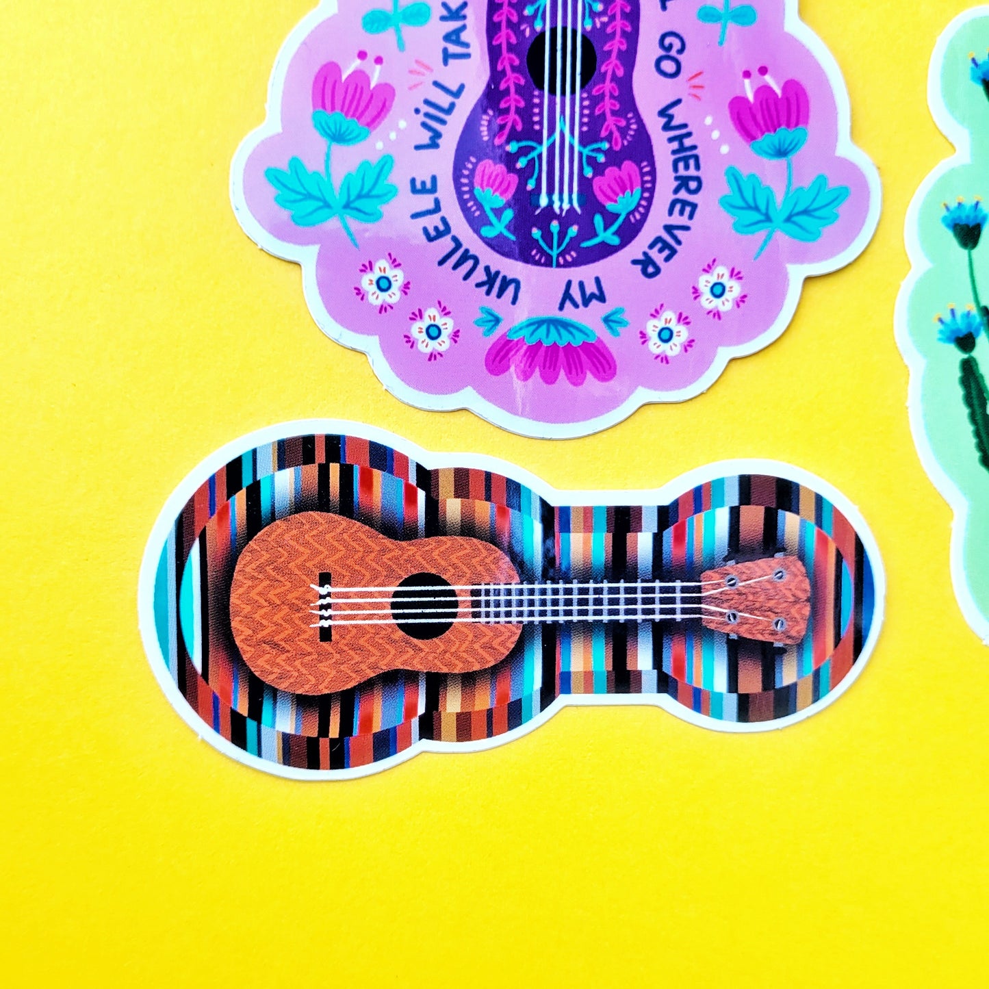 Ukulele stickers - set of 5