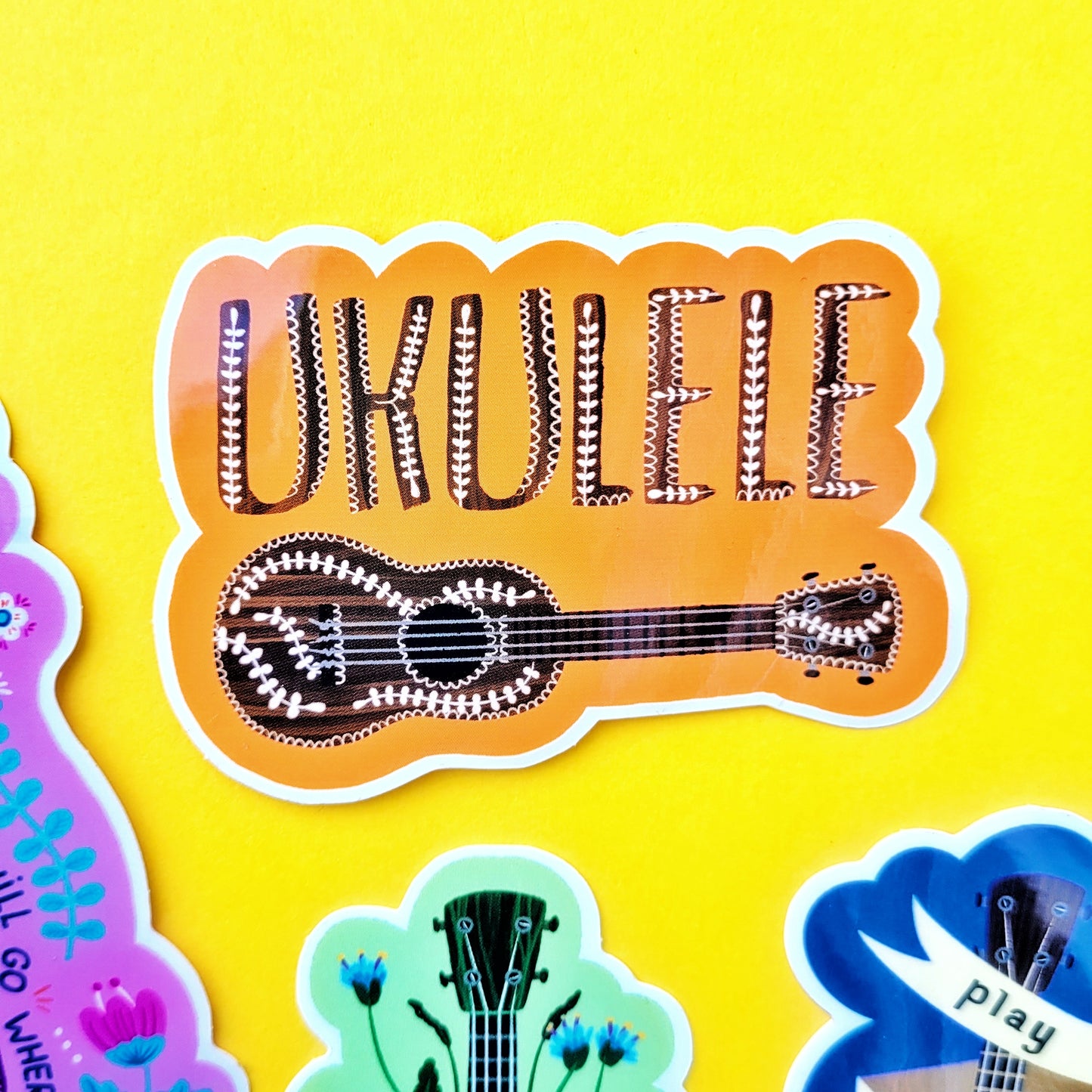 Ukulele stickers - set of 5