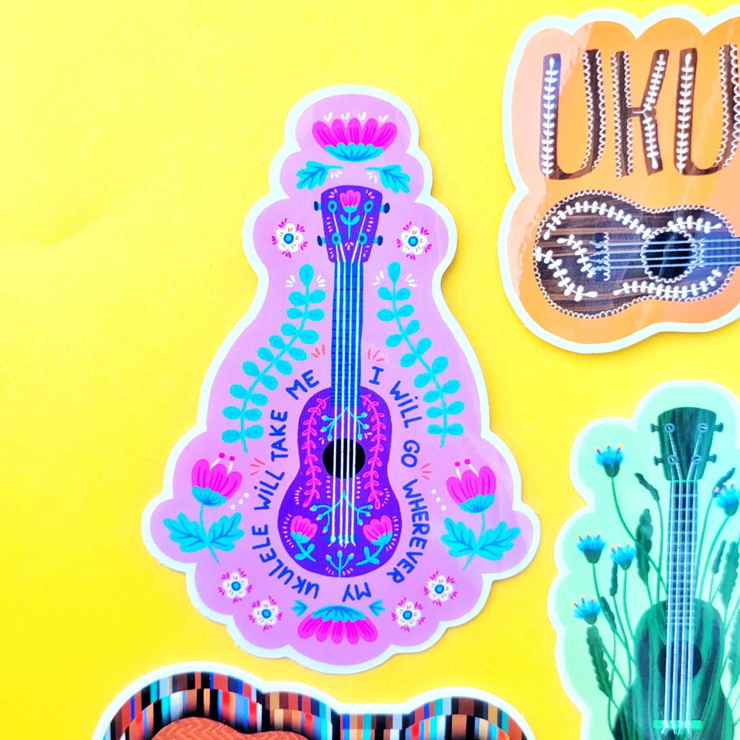 Ukulele stickers - set of 5