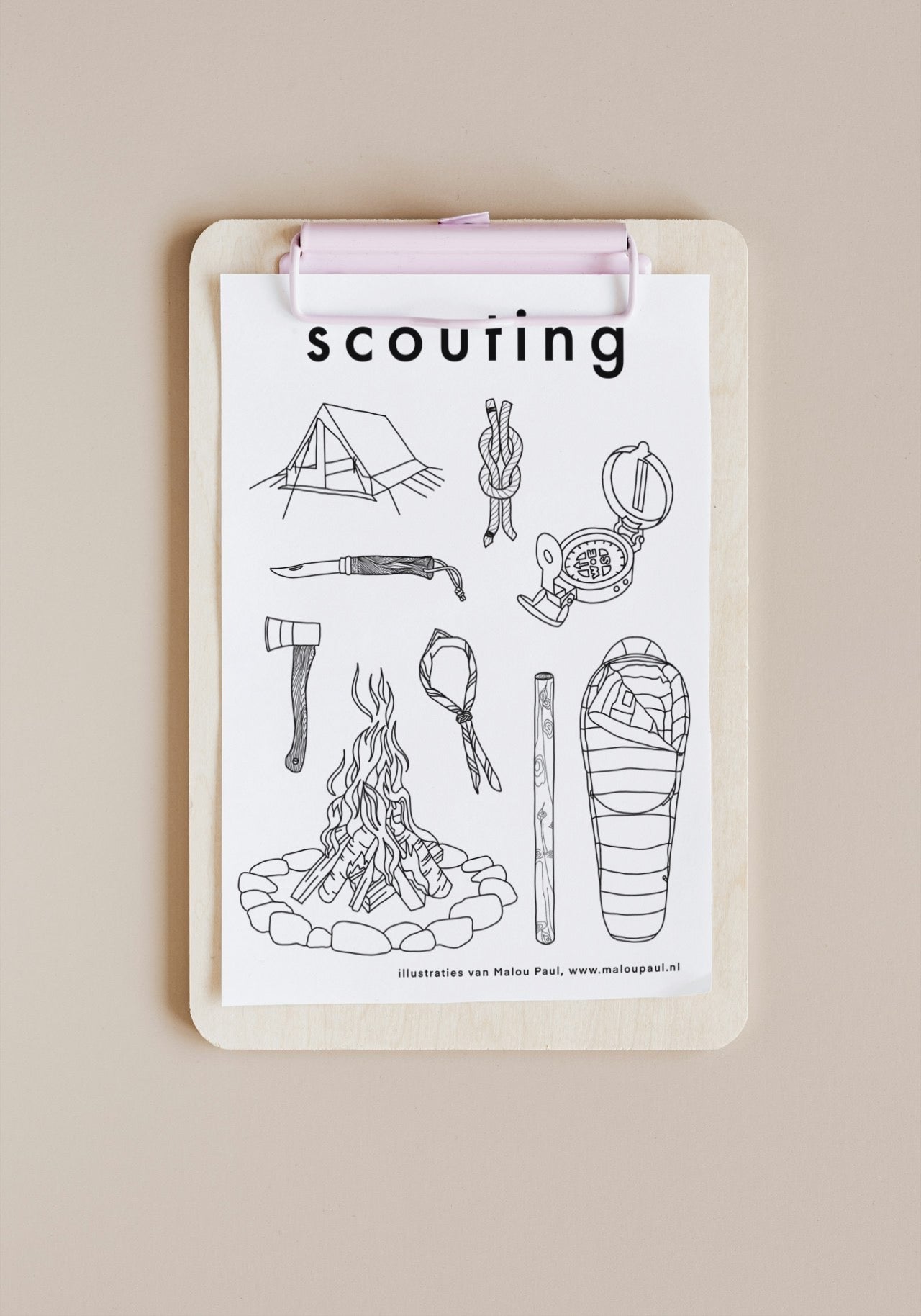 Kleurplaat scouting