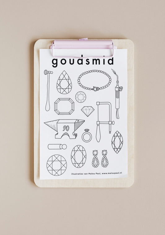 Kleurplaat goudsmid