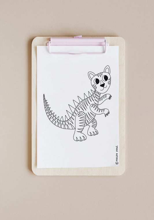 Colouring Page Tigerdino