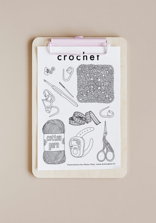 Colouring page crochet