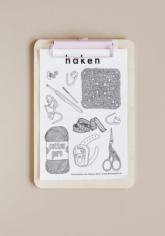 Kleurplaat haken